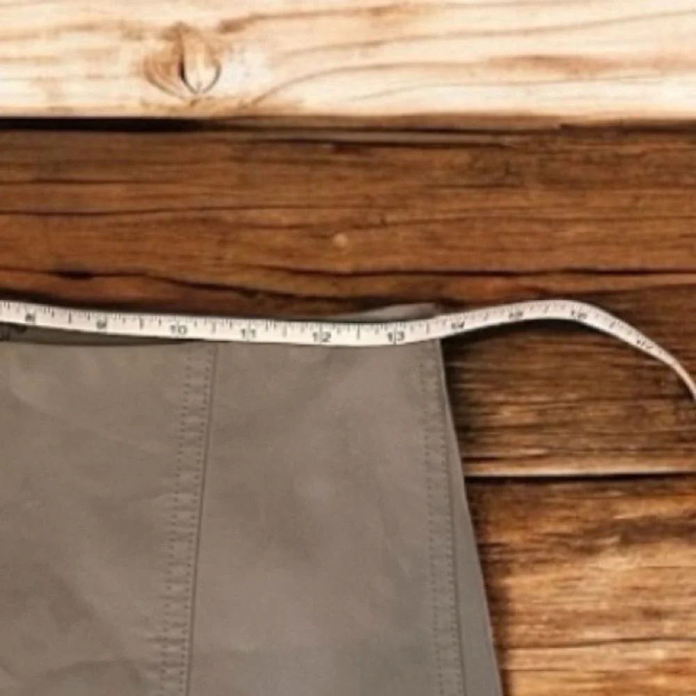 Free People Modern Femme Vegan Leather Skirt‎ 2 Taupe Neutral Minimalist Clean